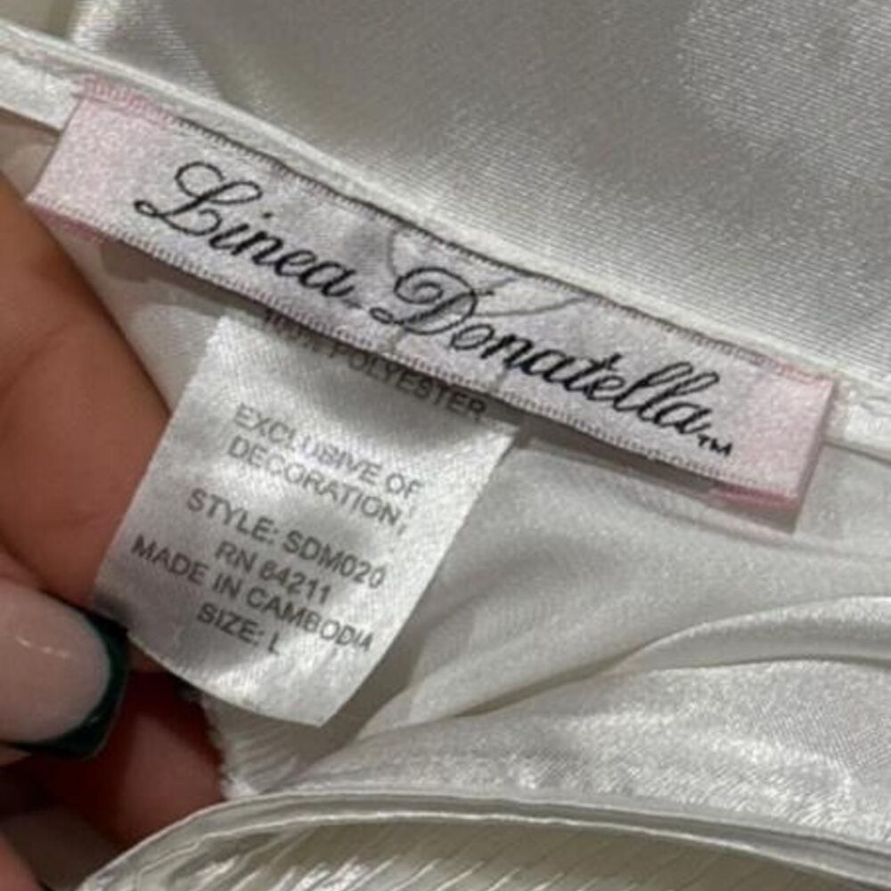 True Vintage Linea Donatella White Lace Nightgown Maxi Dress - Picture 6 of 8